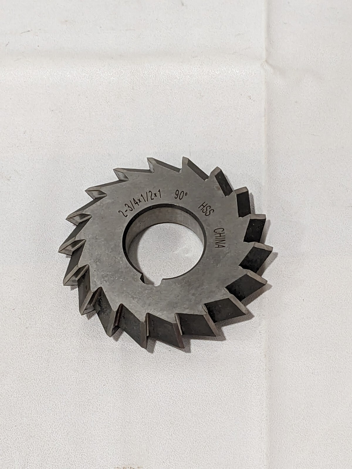Double Angle Milling Cutter: 90 °, 2-3/4" Dia, 1/2" Width, 1" Arbor 328-6211