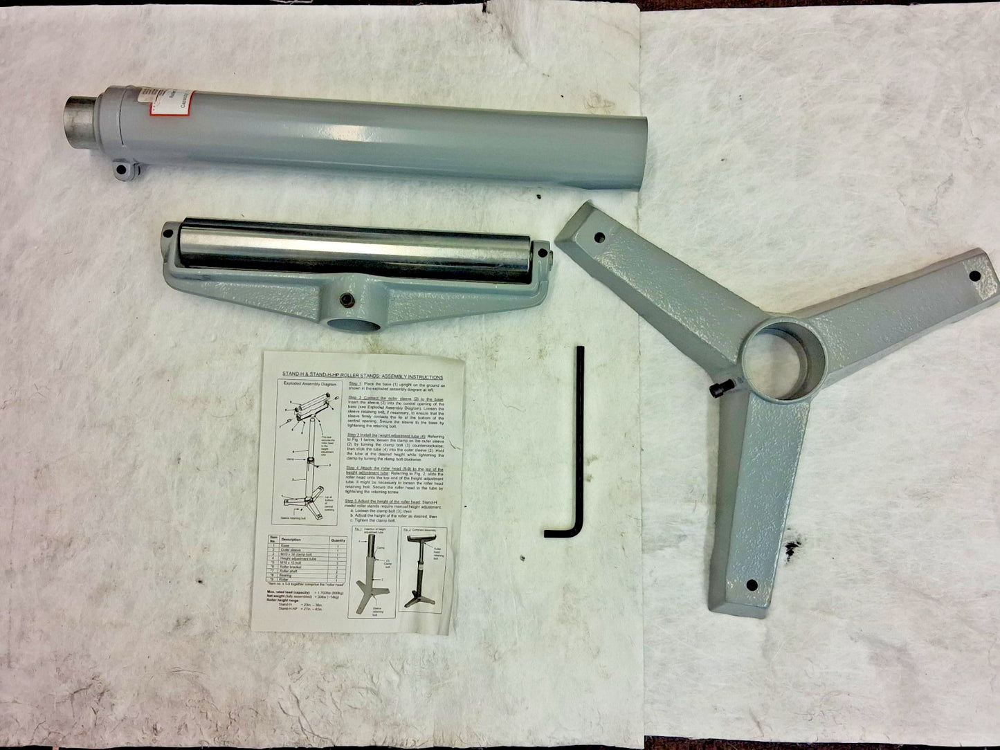 Vestil Heavy-Duty Roller Support 1760Lb Capacity STAND-H-HP