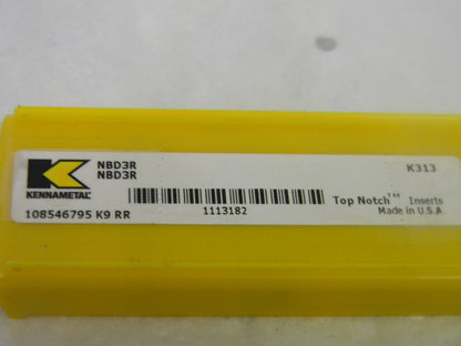 Kennametal Carbide Grooving Insert NBD3K313 0.1949 Cutting Width Qty-3 1113182