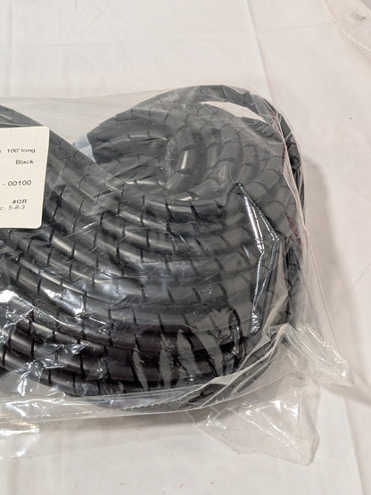 0.396" ID, Black MDPE Wire & Hose Harness Cable Sleeve, 100' Long 17005