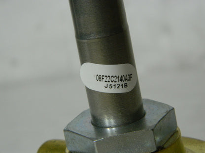 Parker 1/2" Port Brass Two-Way Piloted Diaphragm Solenoid Valve 08F22C2140A