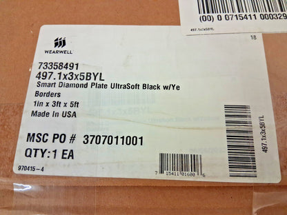 Wearwell Beveled Edges Anti-Fatigue Mat 5Ft L 3Ft W 1" Thick 73358491