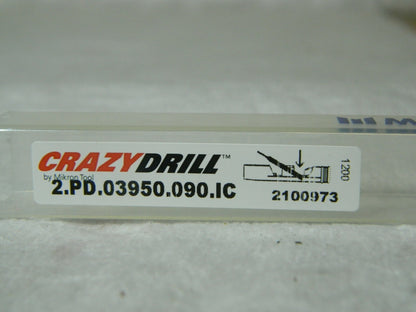Mikron CrazyDrill Coolpilot Drill 2.PD.03950.090.IC 3.95mm 2100973