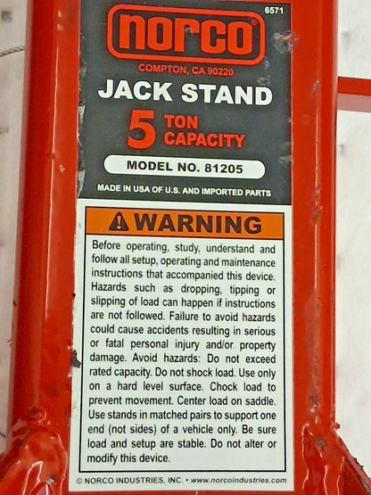 Pro Transmission & Engine Jack Stands Set Load Capacity 10000.0 lb 81205