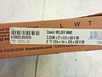Lenox Welded Bandsaw Blades 9Ft 11-1/2' L X 1" W x 5 to 8 TPI 87880CLB93035