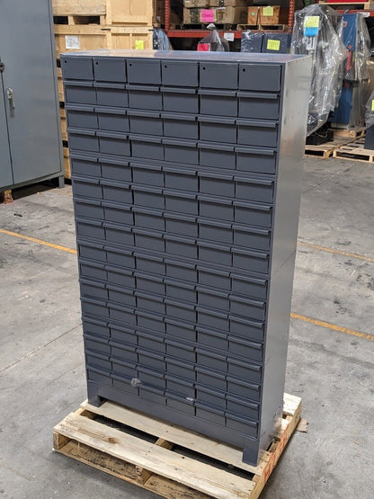 Durham Bin Storage Cabinet 96 Drawer 62 x 34 x 12 Steel Gray 022-95