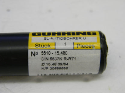 GUHRING Screw Machine Length Drill Bit: 0.6094 Solid Carbide 9055100154800