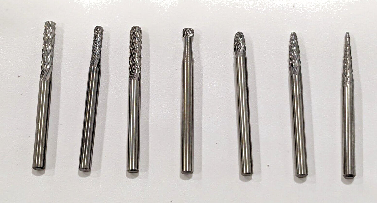 HERTEL 7pc BURR SET 18655084 INCOMPLETE SET
