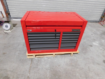 Proto Top Chest Tool Box 12 Drawer 41 x 22 x 27 Steel Red JSTV4228CD12RG Damage