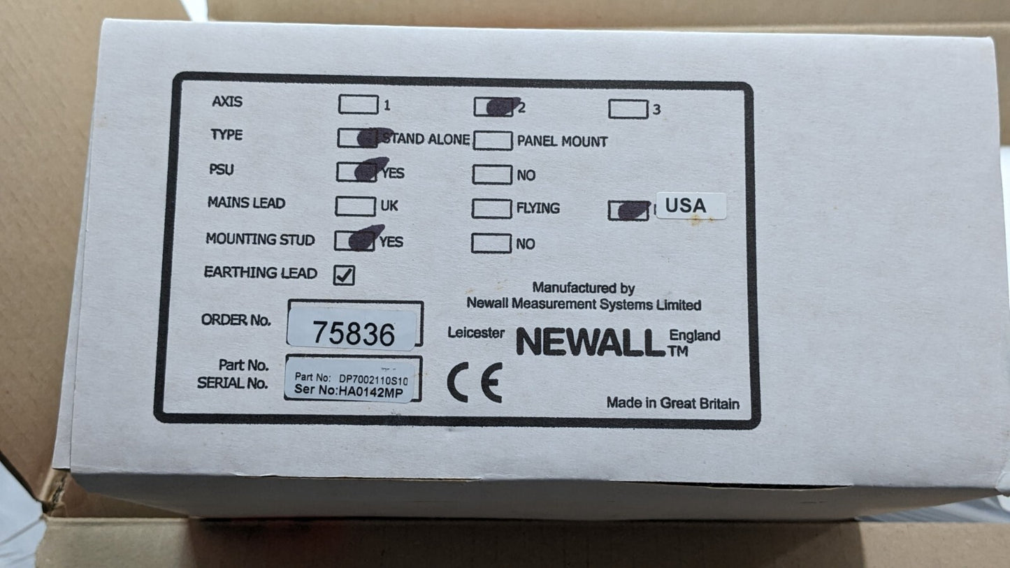 NEWALL Grinding DRO System 2 Axes 8" X 20" DP7002G0820