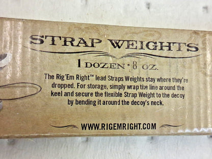 Rig Em Right Duck Decoy Rigging Strap Weights QTY12 Straps 002-SW-8