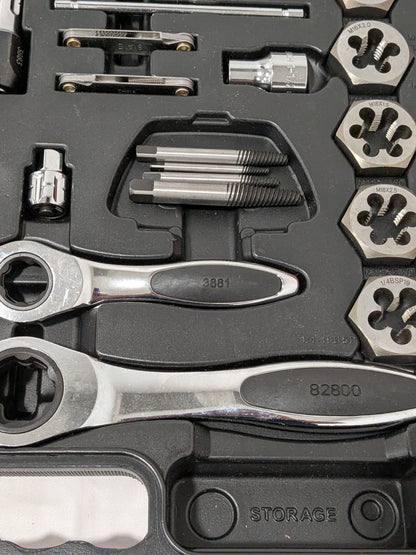 GEARWRENCH 109 Pc. SAE & Metric Ratcheting Tap and Die Set INCOMPLETE 82812