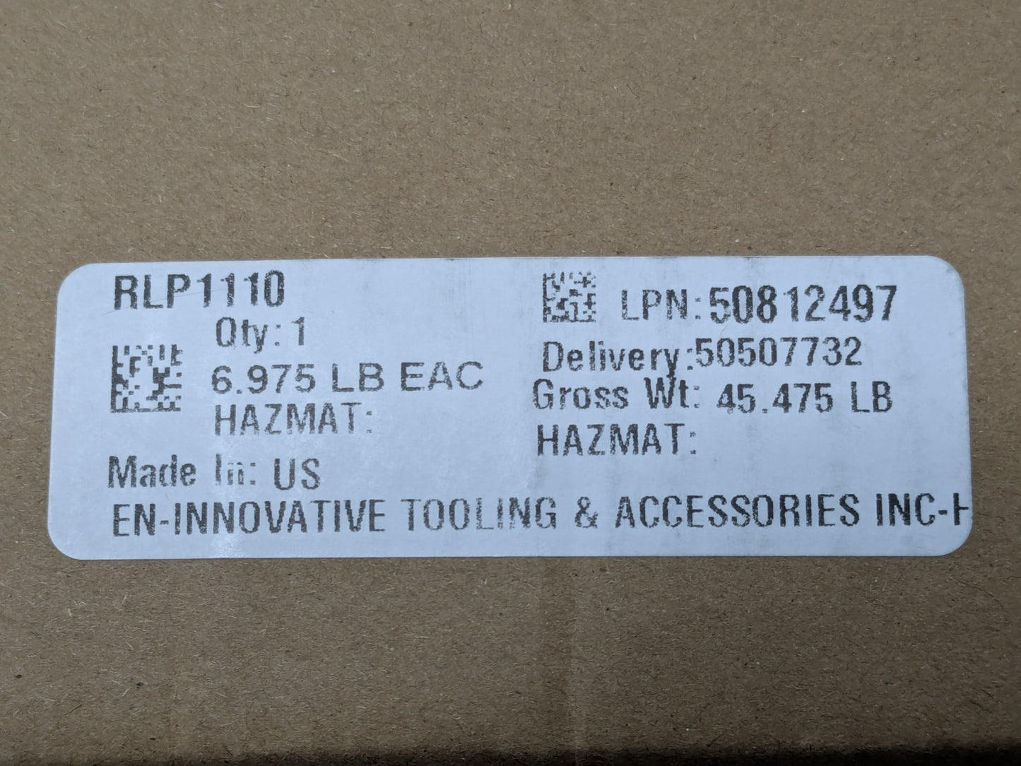 Enerpac RLP1110 RSL1500 Imperial/Metric Cassette 1-5/8" Hexagon AF Size RLP1110