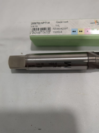 WALTER-PROTOTYP 1/4-18 NPT, 30° Helix, 4 Fl Cobalt Spiral Flute Pipe Tap 5078984