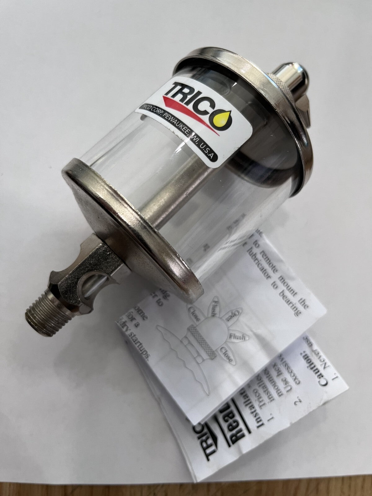 Trico 1 Outlet, Glass Bowl, 5 Ounce Manual-Adjustable Oil Reservoir 37016