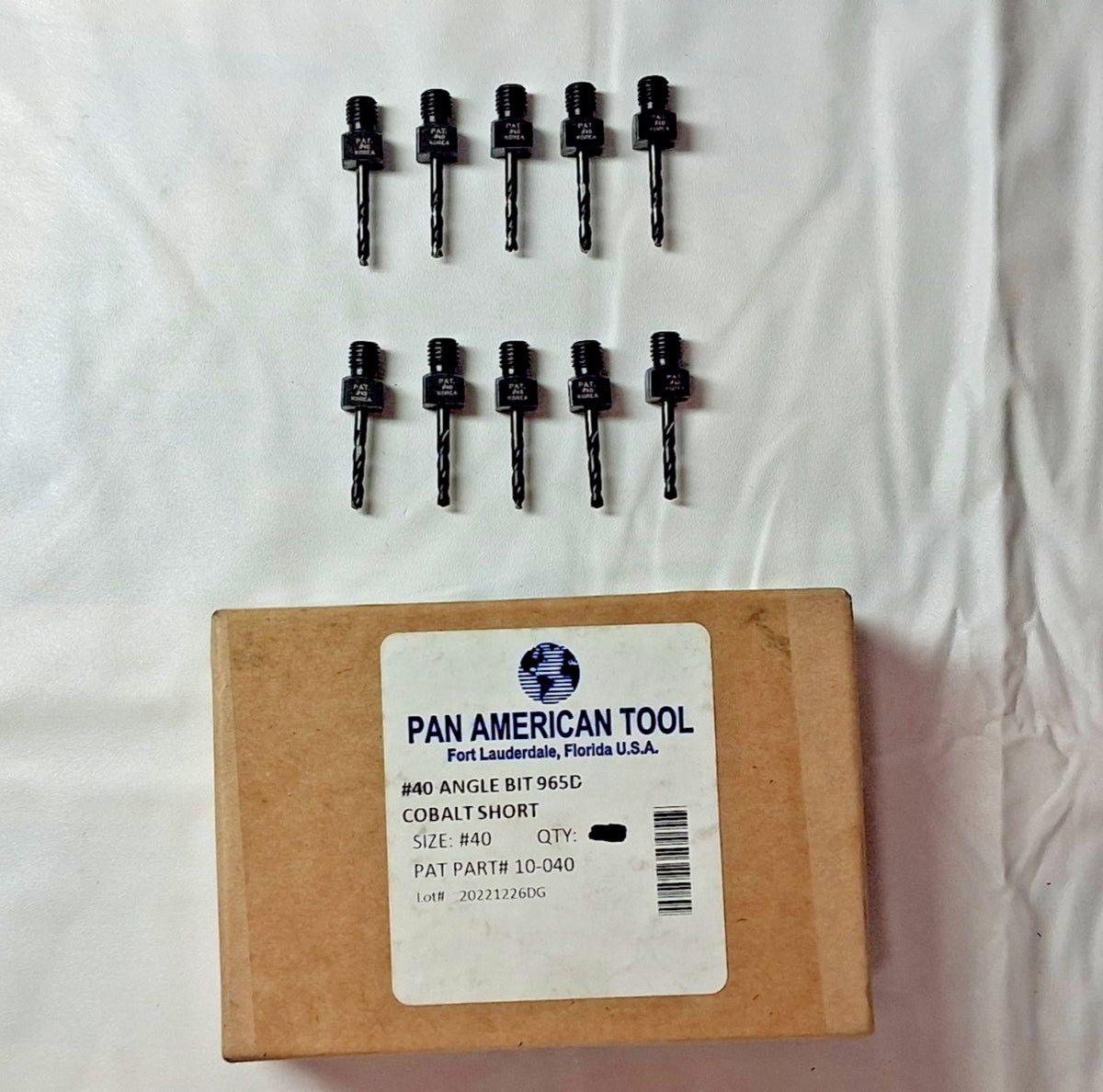 Pan American Tool Angle Bit Cobal Short NO.40 QTY 10  10-040
