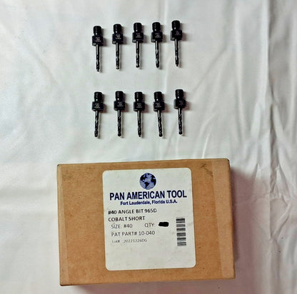 Pan American Tool Angle Bit Cobal Short NO.40 QTY 10  10-040