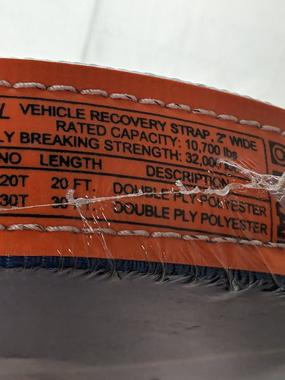 LIFT-ALL Tow Strap: 30' Long, 2" Wide TS2802TX30