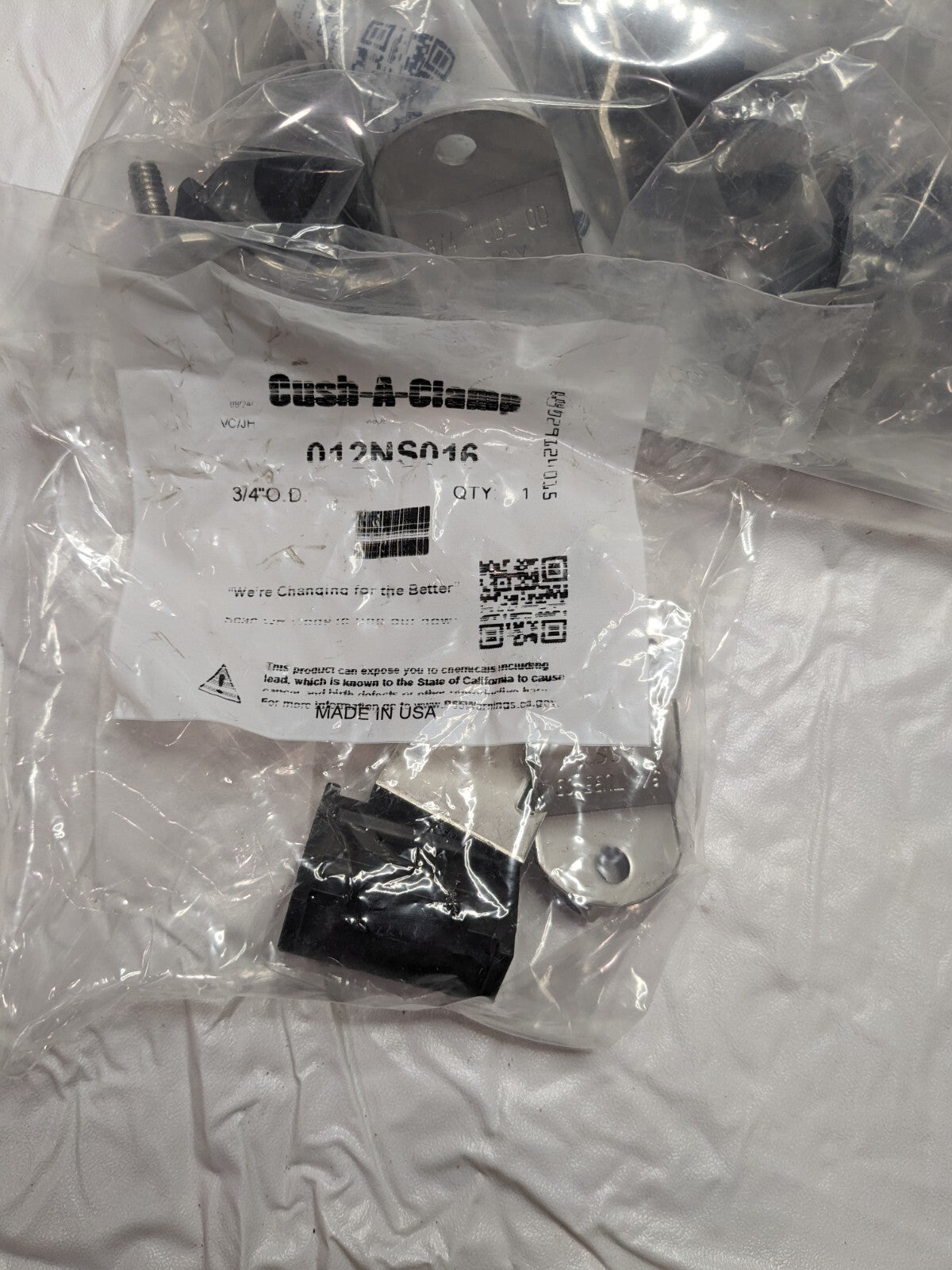 ZSI 3/4" Pipe, Tube Clamp with Cushion Qty 12 012NS016