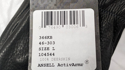 3 PAIRS ANSELL ActivArmr Deerskin Driver’s Utility Gloves Black Large 46-303