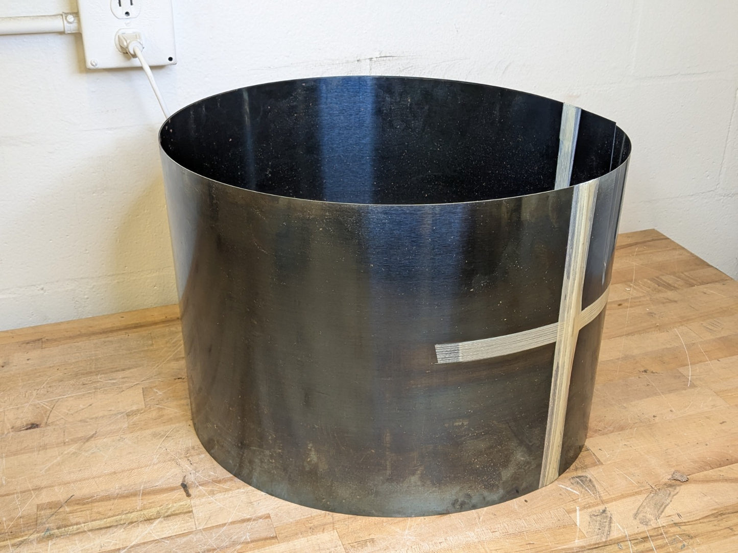 1095 Blue Tempered Spring Steel Coil 8 Ft. L x 12-3/8 In. W x 0.015 In. Thick