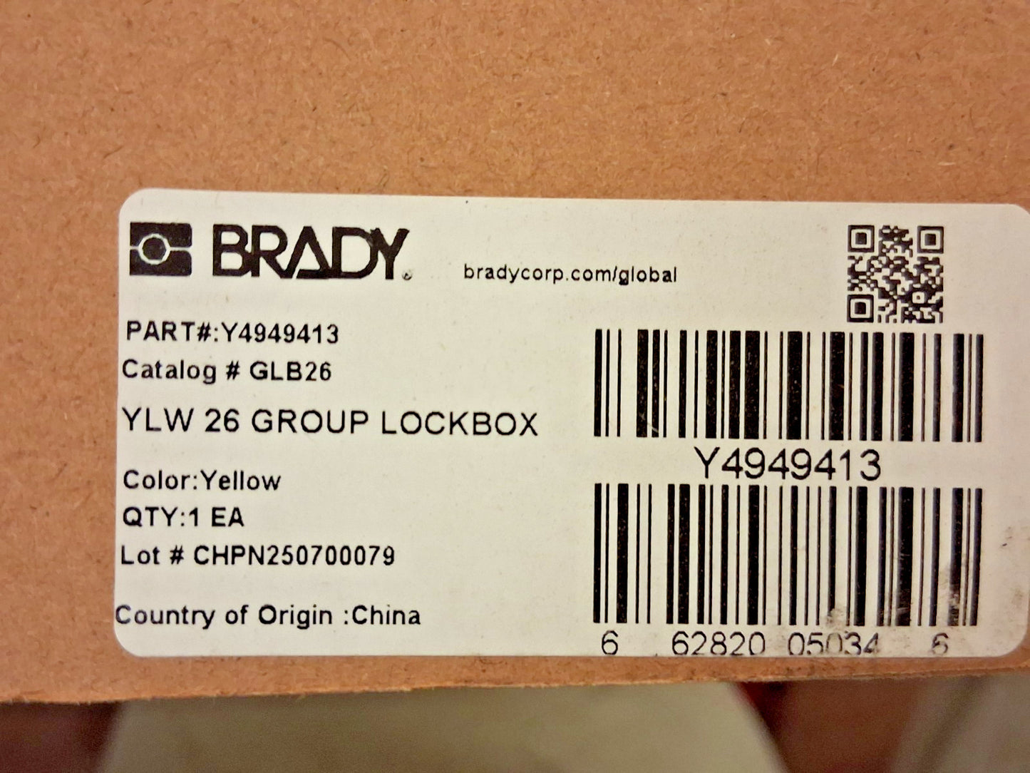 Brady Group Lock Box 11 in H x 13 in W x 4 in D GLB26