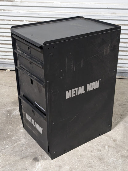Metal Man Deluxe Welding Tool Box Storage Cabinet 4 Drawer DWC1 Used