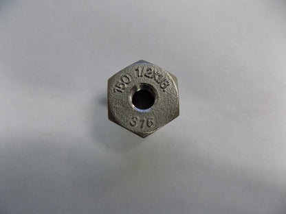 Merit Brass K614-0802 1/2" x 1/8" 150 Psi Hex Bushing Grade 316 Pipe F