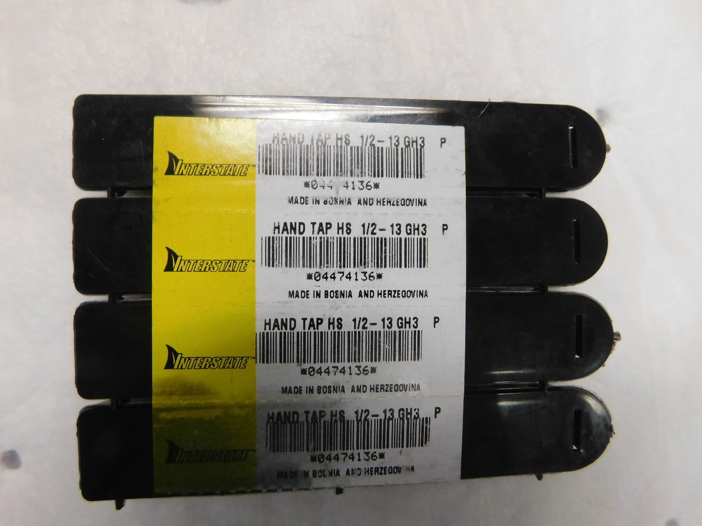 Interstate Straight Flute Standard Hand Tap 1/2-13 UNC H3 4FL QTY 4  04474136