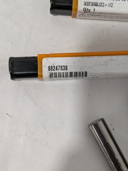 (2) Hertel Square End Mill: 3/8" Dia, 1" LOC, 2 Flute, Solid Carbide 88247838
