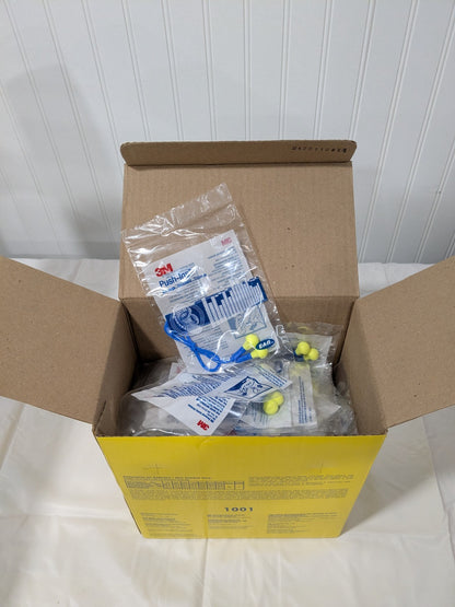3M Earplug: 28dB, Foam, Round, Push-In Stem, 98 Pairs Corded 7000052745