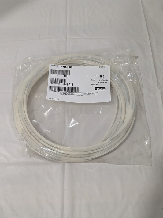Parker Nylon Tube: 100' Long 300 Max psi, -65 to 200 ° F, Natural NN4X.65
