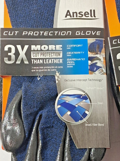 Ansell Cut Puncture &amp; Abrasion-Resistant Gloves size XL 2 pairs 205753