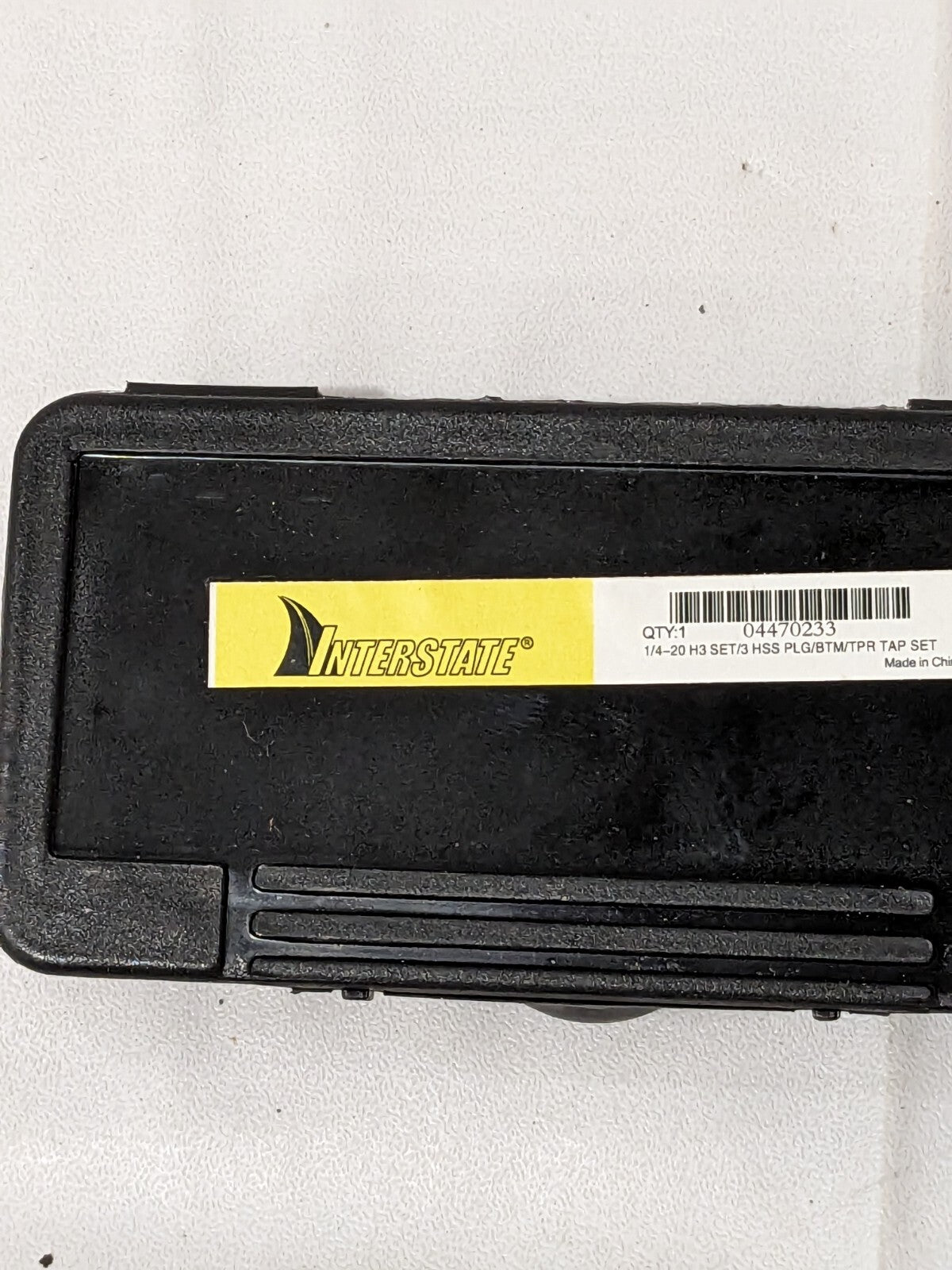 Interstate 3 Pc Tap Set: 1/4-20 UNC, 4 Flute, HSS, Bright Finish 04470233