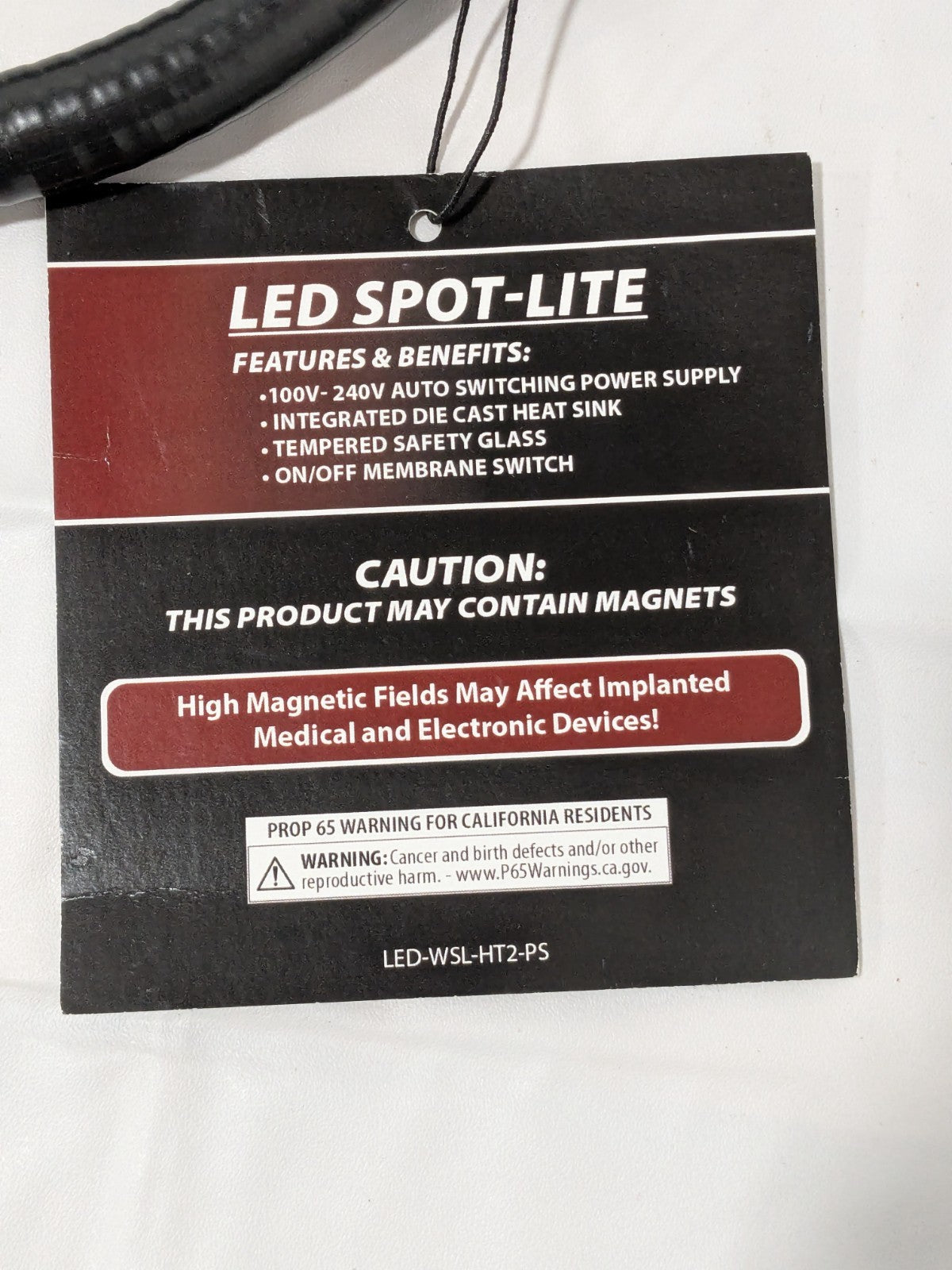 Pro-Source Spot Light with Gooseneck, LED,100-240V PS-SLCD2230120V