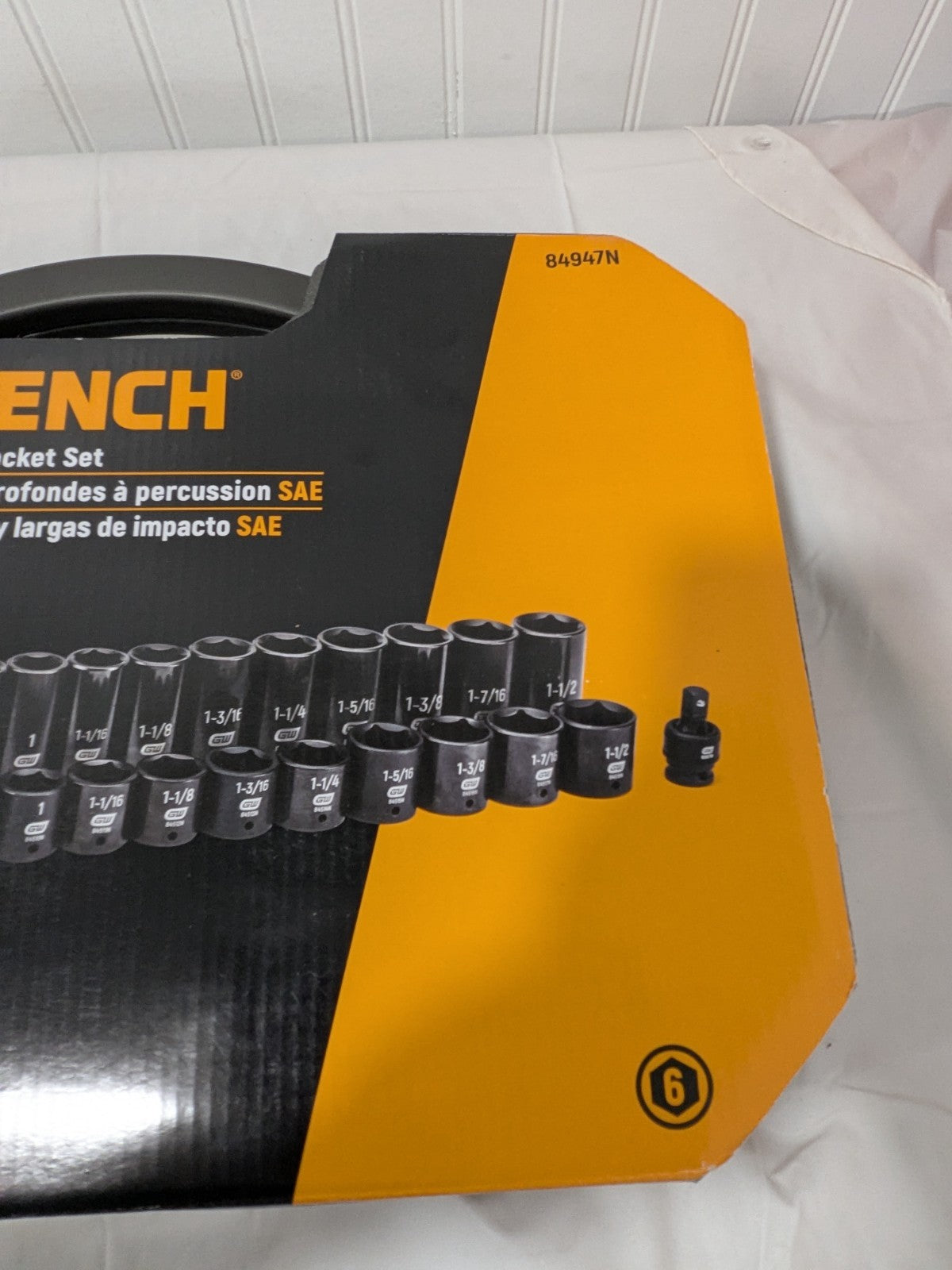 GEARWRENCH 39 Pc 1/2" Drive 6 Point Standard & Deep Impact SAE Socket Set 84947N