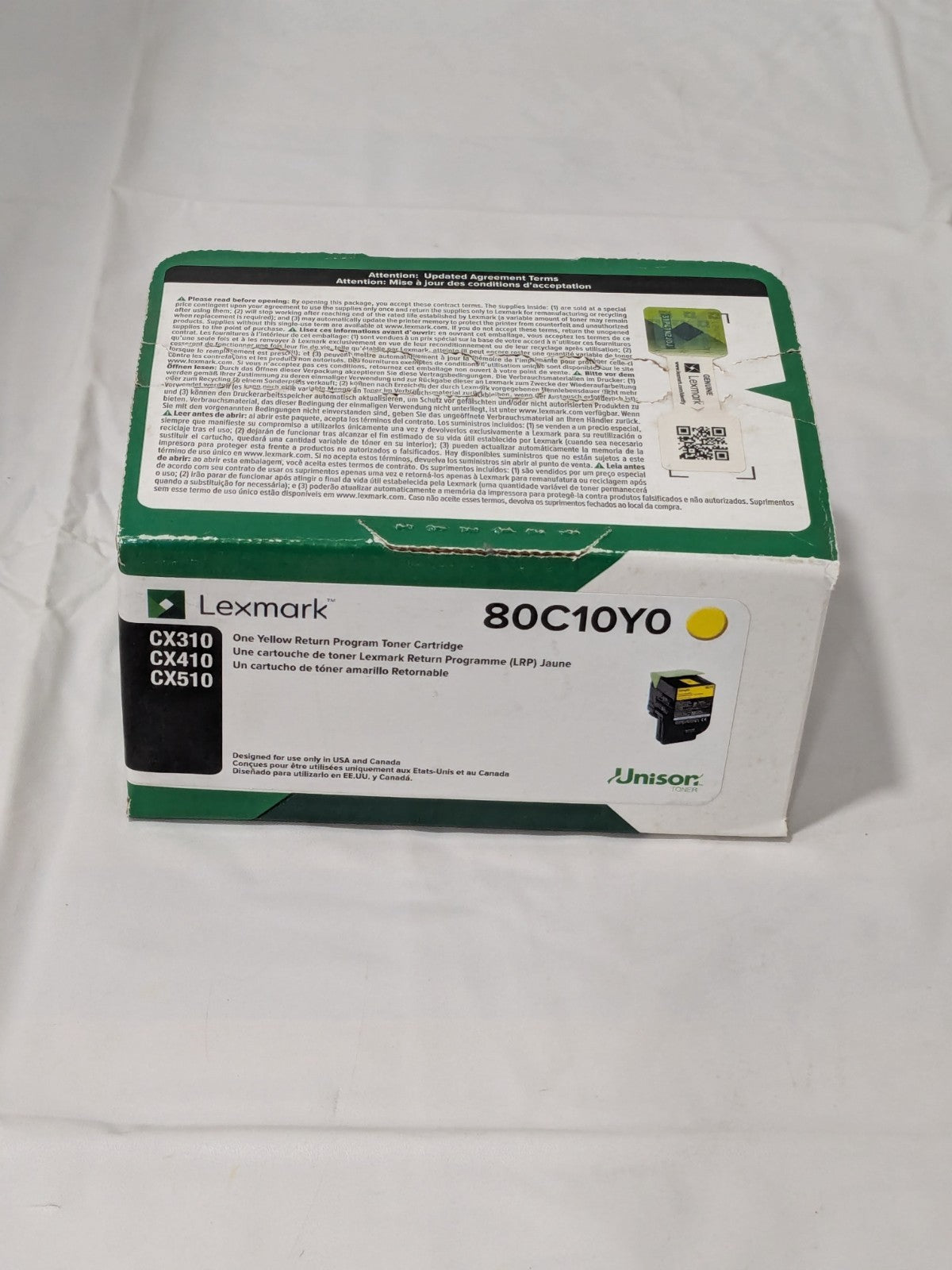 LEXMARK GENUINE 80C10Y0 Toner Cartridge Yellow for CX310 CX410 CX510