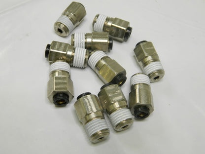 Parker Male Connector, 3/16 In OD, 260 PSI, 1/4" Thread Qty 10 3175 55 14