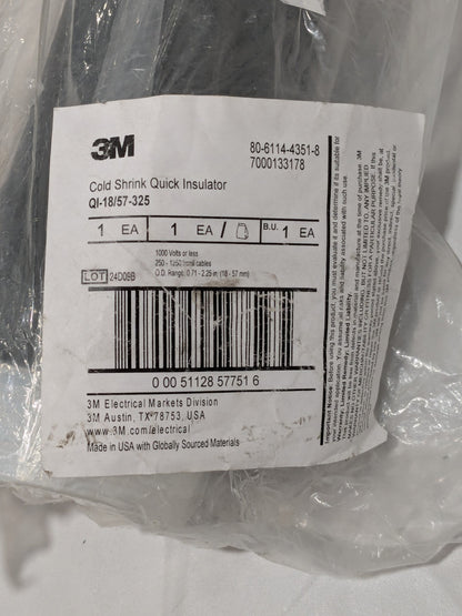 3M Heat-Shrink & Cold-Shrink Sleeve: 2-1/4" ID Before Shrinking 7000133178