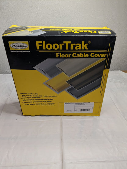 Bryant Floor Cable Cover: PVC, 1 Channel, 3/4 Max Cable Dia, 5' Long BRYFT4Y5