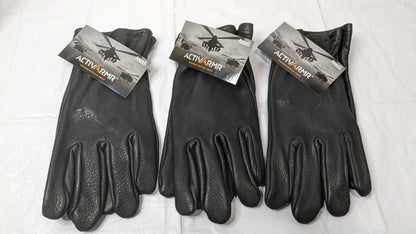 3 PAIRS ANSELL ActivArmr Deerskin Drivers Utility Gloves Black Large 46-303