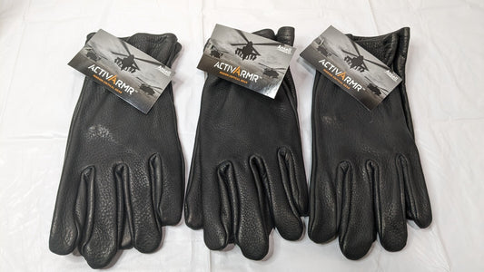 3 PAIRS ANSELL ActivArmr Deerskin Drivers Utility Gloves Black Large 46-303
