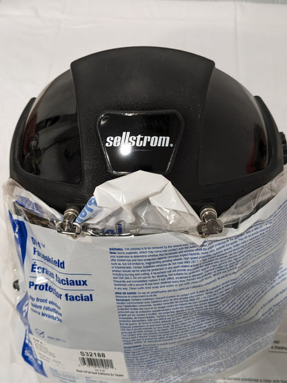 SELLSTROM Welding Face Shield &amp; Headgear: Polycarbonate, Black, 9" High
