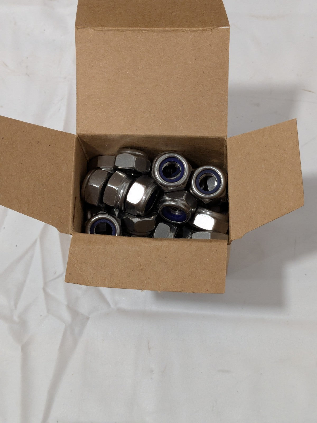 Hex Lock Nut: Nylon Insert, M10x1.5, Class 18-8/A2 Qty 50 MANL010CP