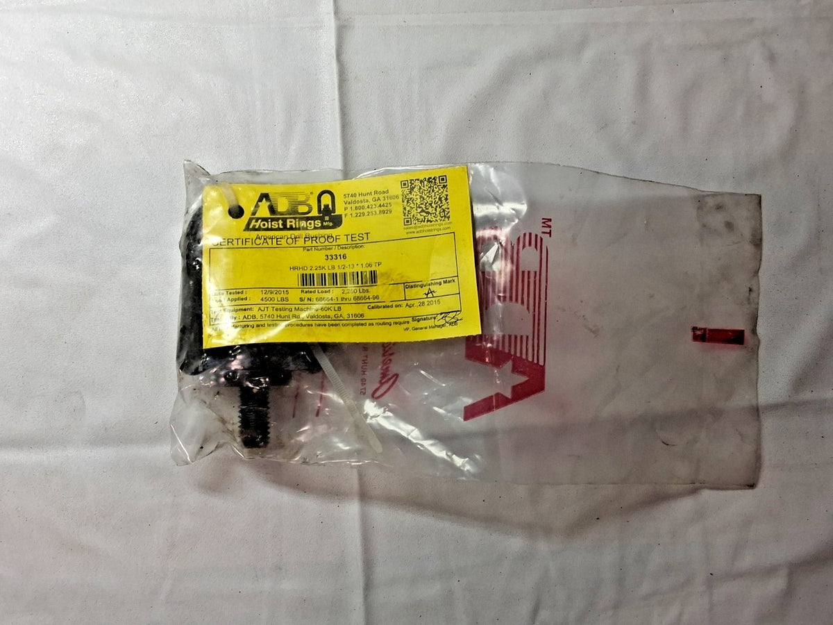 ADB Hoist Rings Center Pull Screw-On Hoist Ring 2250 lb Capacity 33316