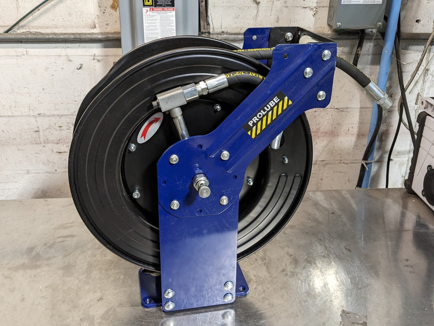 Pro Lube Spring Retractable Hose Reel 50 Ft. x 1/2 In. 2000 PSI Max.