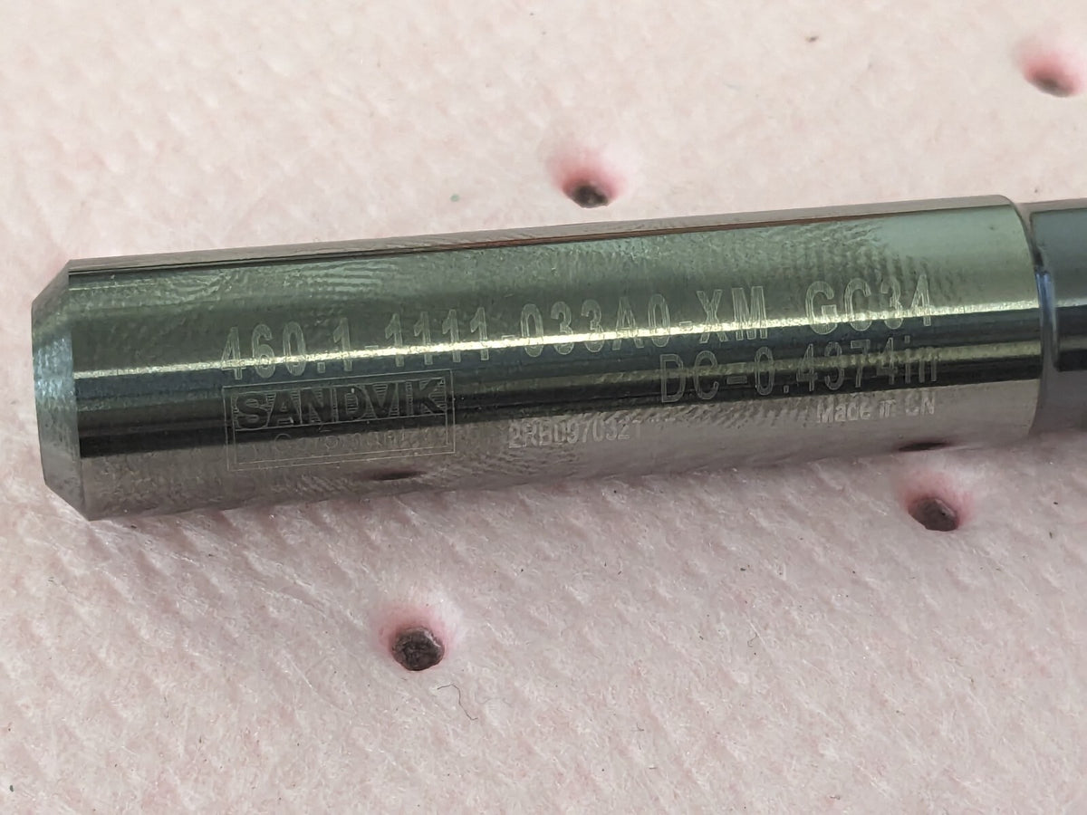 SANDVIK COROMANT Screw Machine Length Drill Bit: 7/16" Dia 140 ° Point 6241452