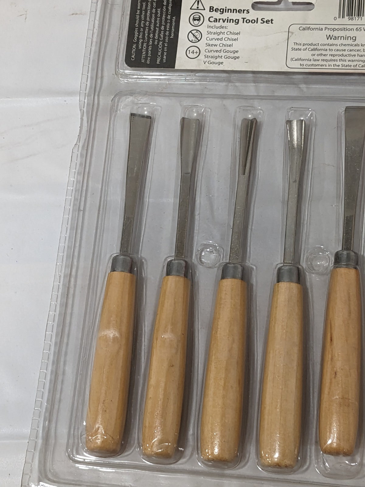 EXCEL BLADES 6 Piece Wood Gouge Set 7" OAL, Steel Blade 56011