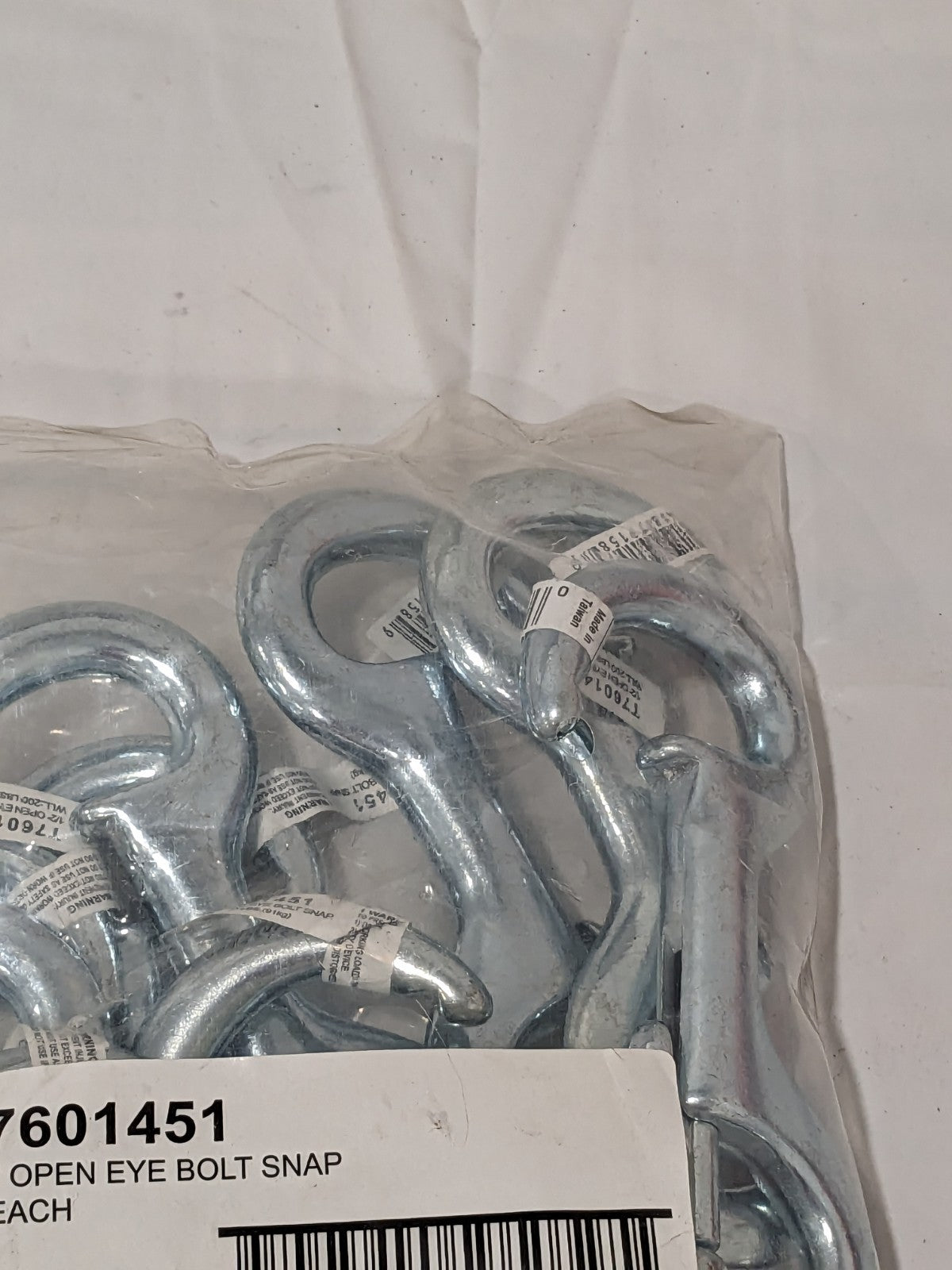 Apex Tool Group 1/2" Open Eye Bolt Sanp Qty 10 T7601451