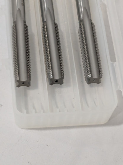 Hertel 3 Pc Tap Set: 1/2-20 UNF, 4 FL, High Speed Steel, Bright Finish 02385391